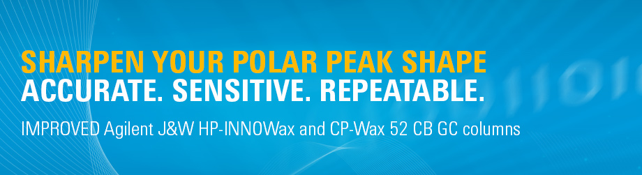 SHARPEN YOUR POLAR PEAK SHAPE - IMPROVED Agilent J&W HP-INNOWax and CP-Wax 52 CB GC columns