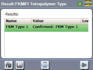 図 2 に示すキャリブレーションにもとづいた FKM タイプ 1 エラストマーのポジティブ確認結果を示しています。